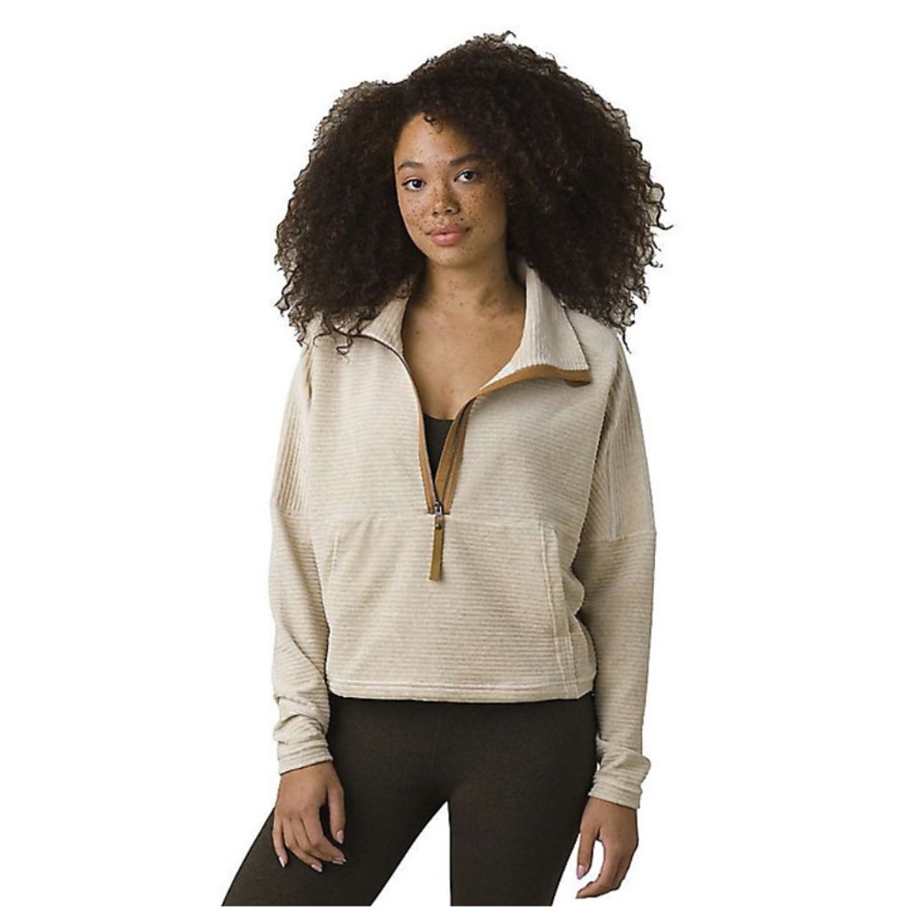 SOLD  Prana Women's Escambia Half Zip - XS - Au Lait Heather Cream